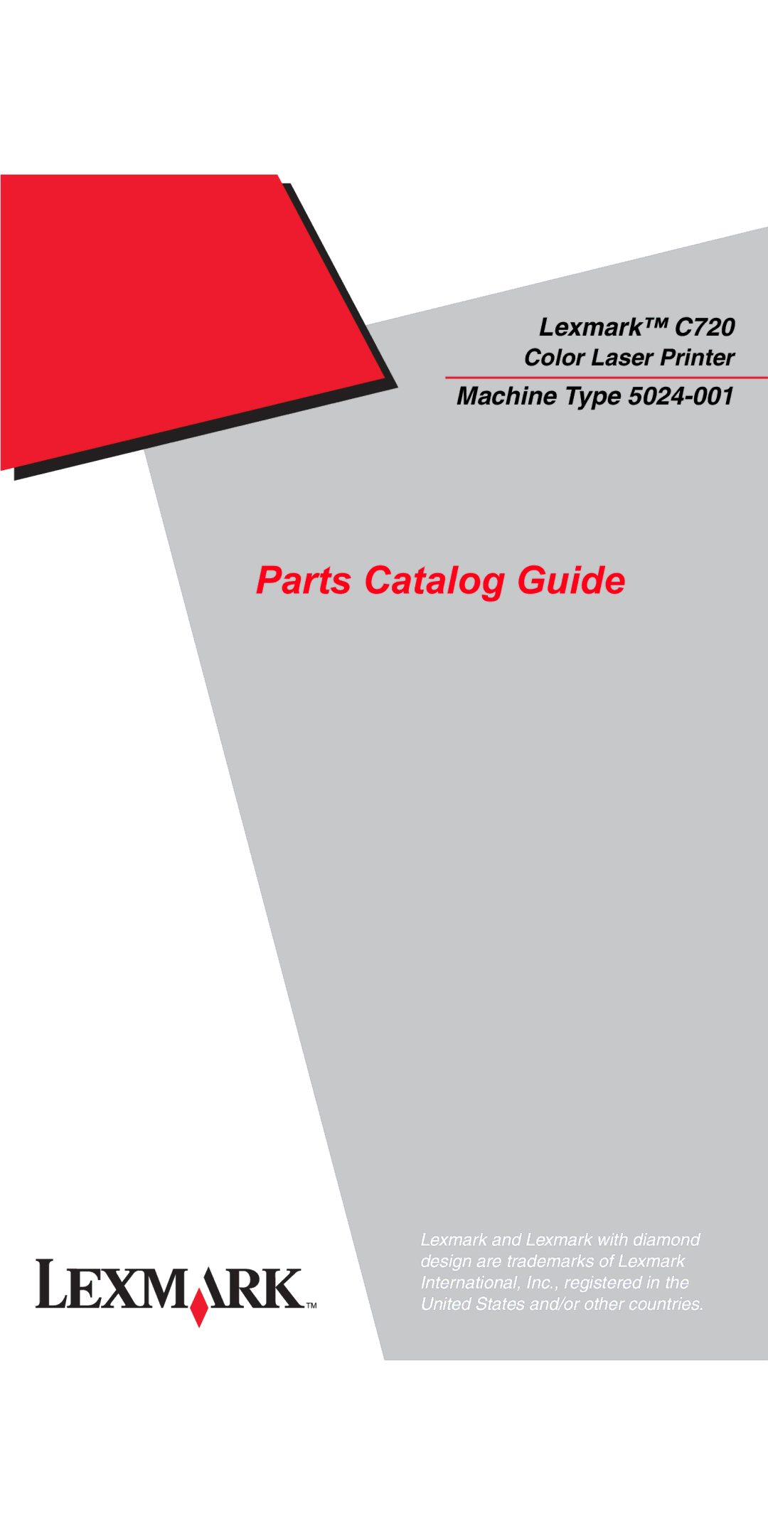 Lexmark 5024-001 manual Parts Catalog Guide 