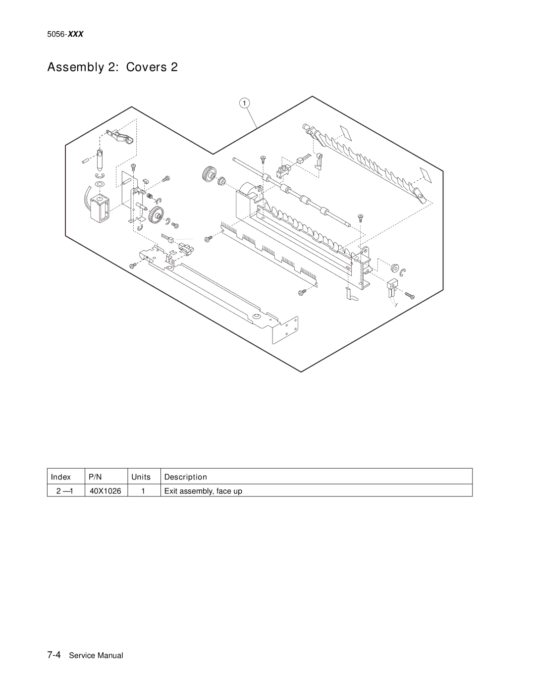 Lexmark 5056-xxx warranty Assembly 2 Covers 