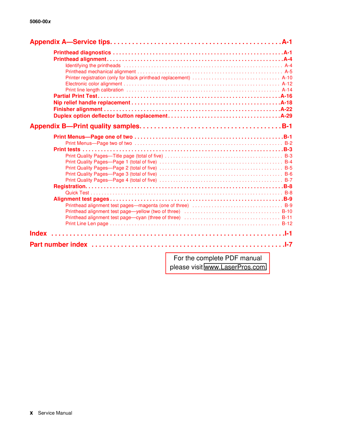 Lexmark 5060-00X manual 5060-00x 