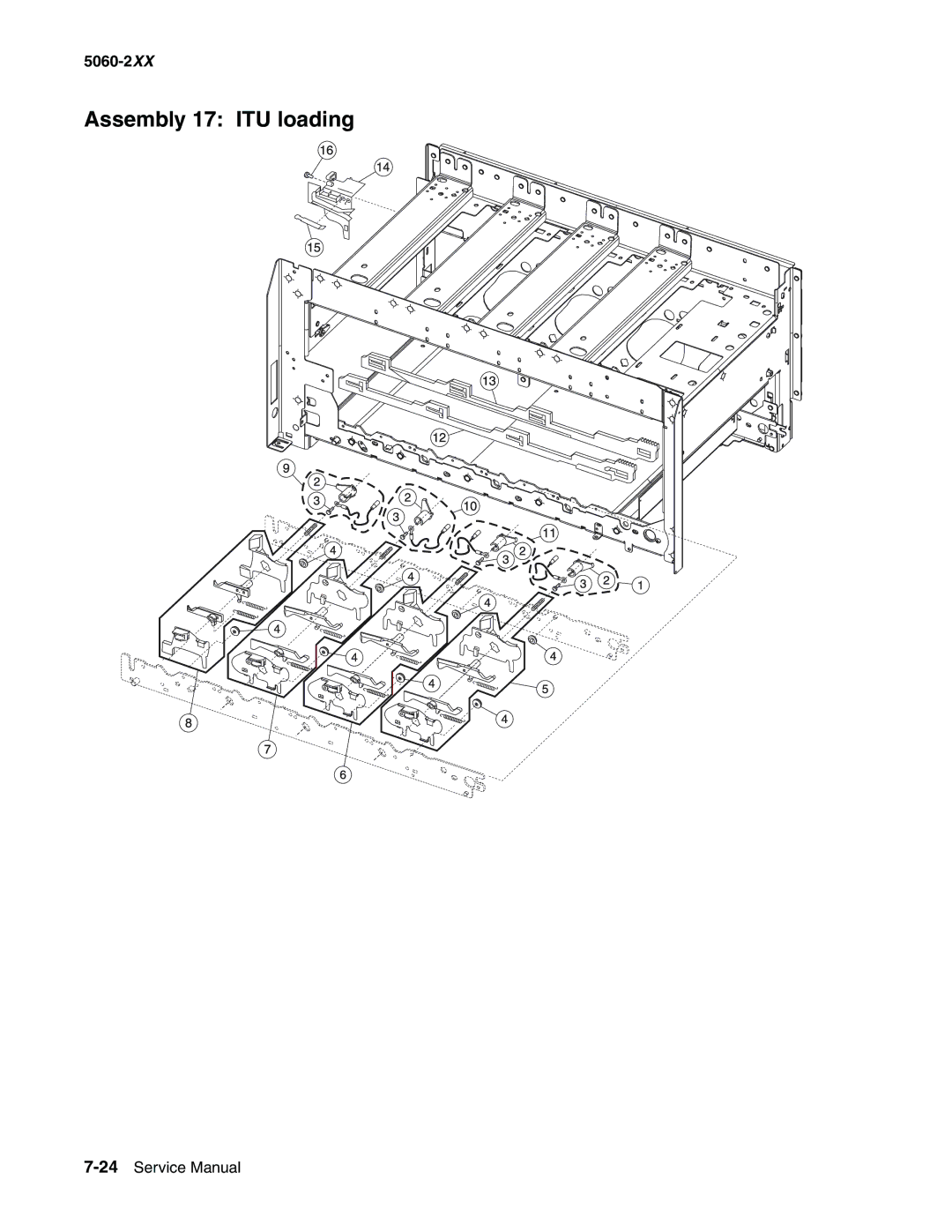 Lexmark 5060-2XX manual Assembly 17 ITU loading 