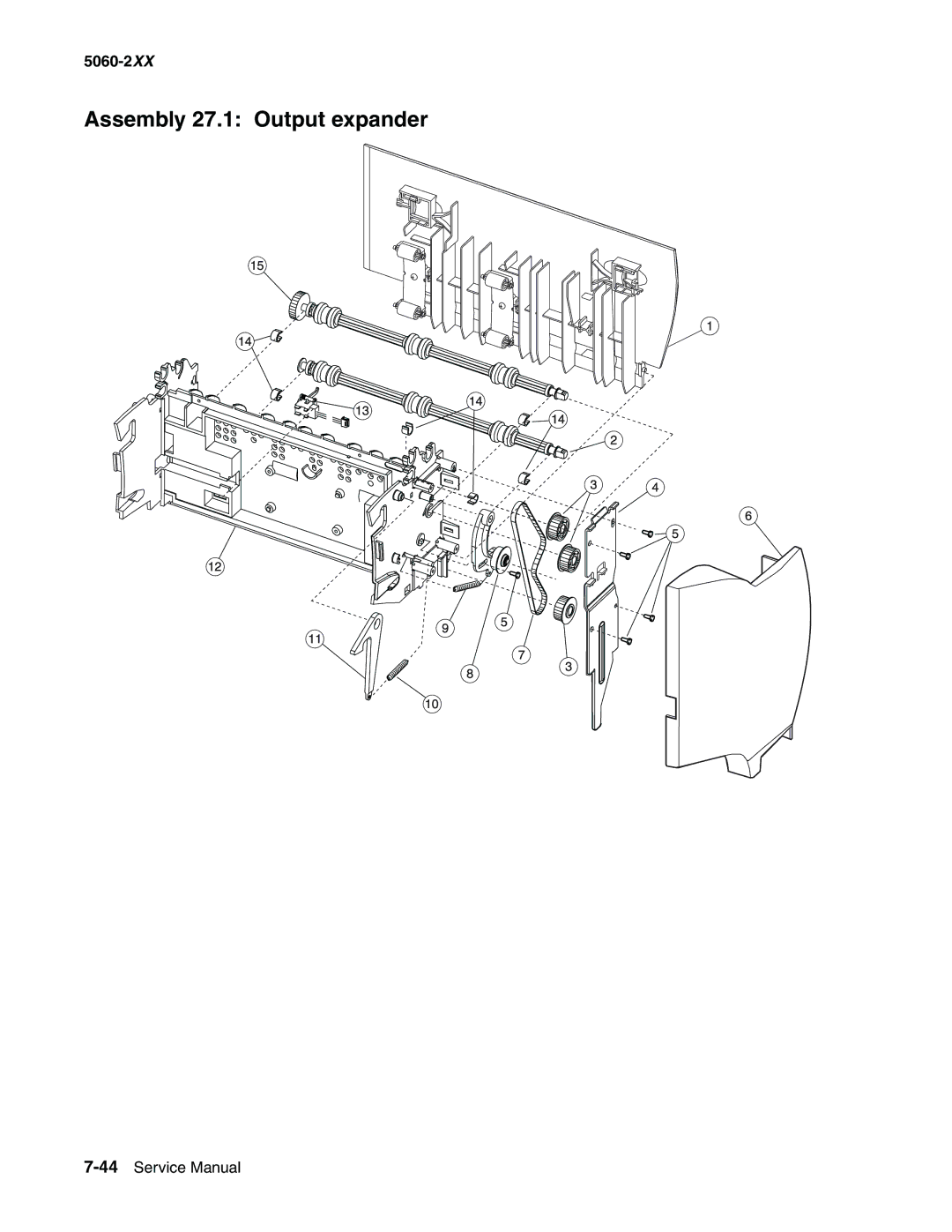 Lexmark 5060-2XX manual Assembly 27.1 Output expander 