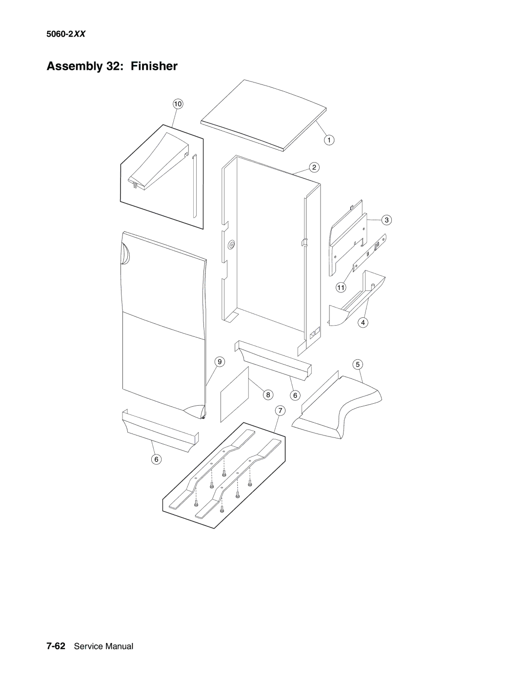 Lexmark 5060-2XX manual Assembly 32 Finisher 