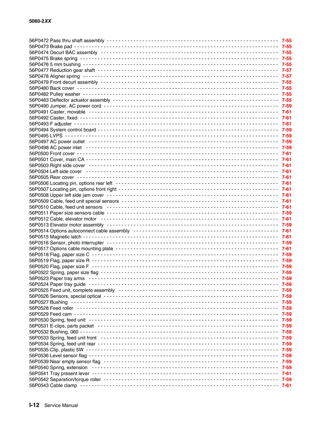 Lexmark 5060-2XX manual 