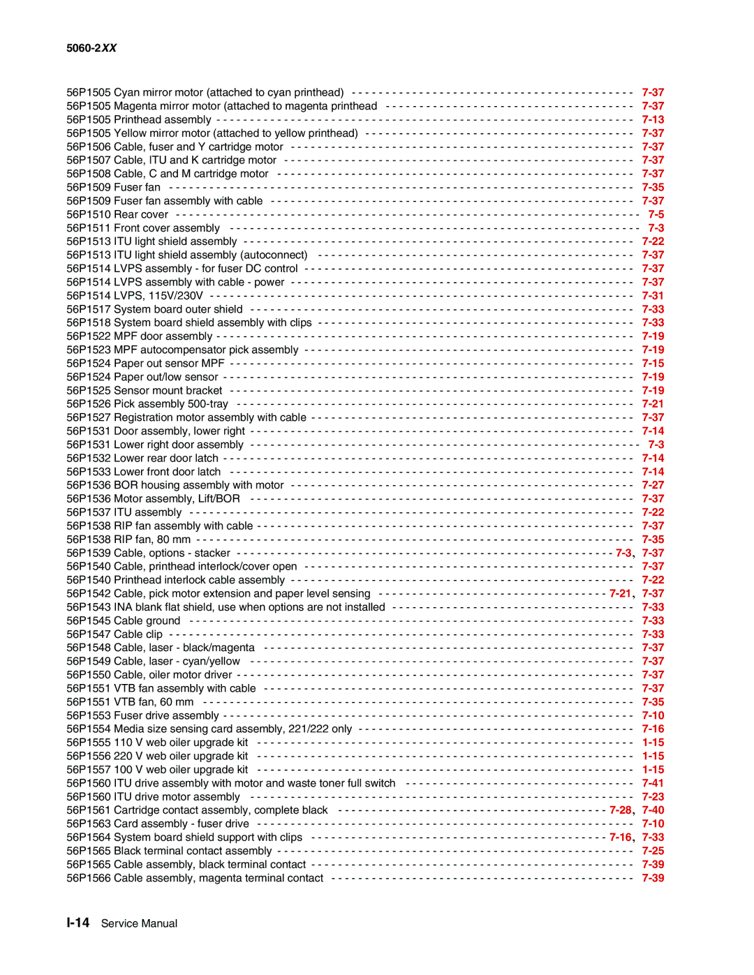 Lexmark 5060-2XX manual 28,7-40 