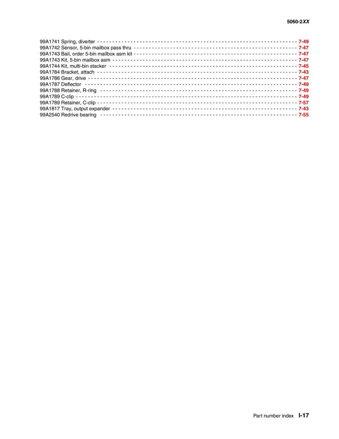 Lexmark 5060-2XX manual 