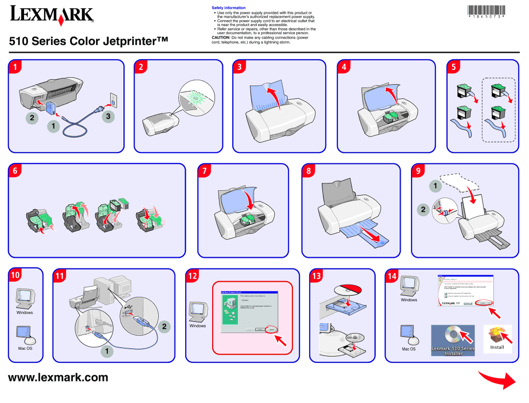 Lexmark 510 Series manual Series Color Jetprinter 