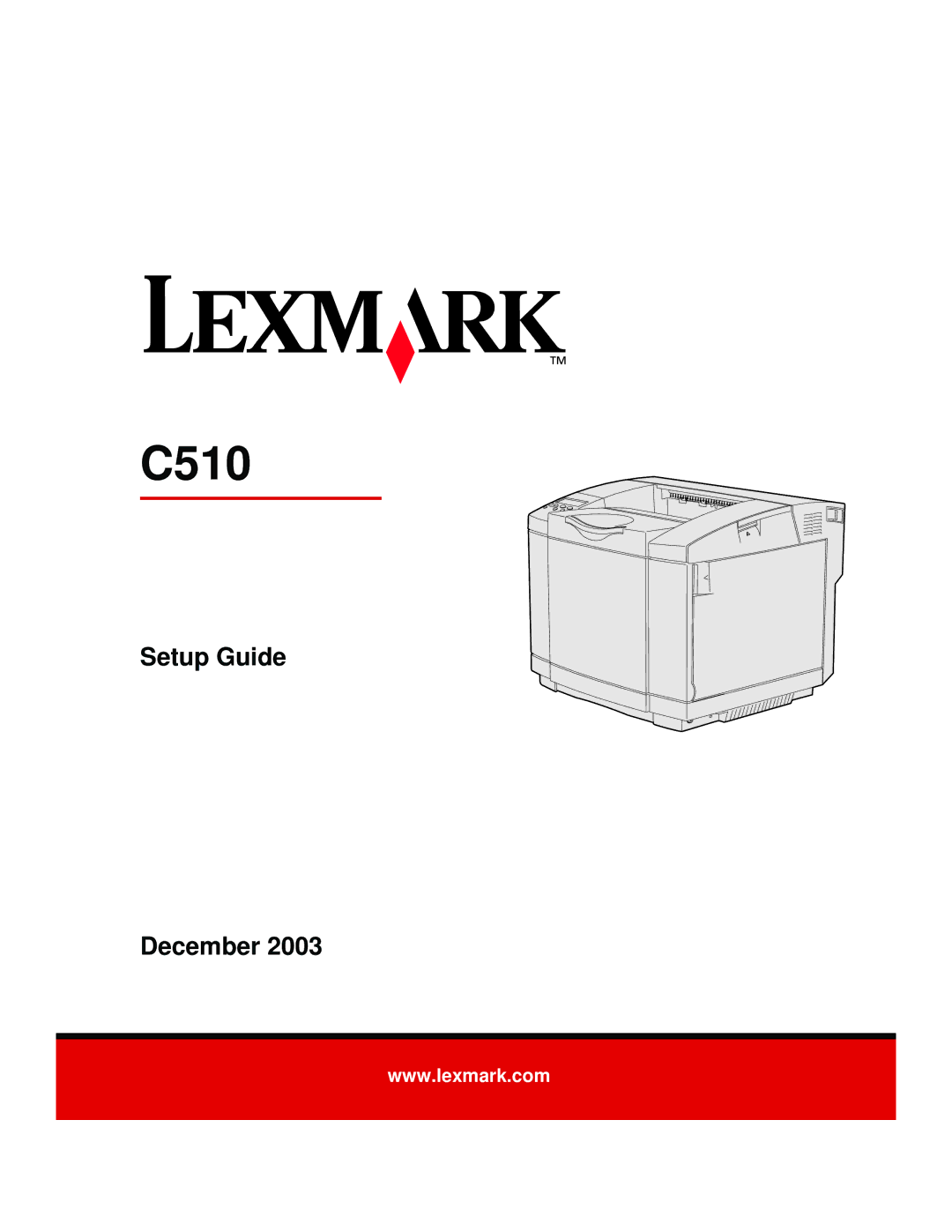 Lexmark setup guide C510 