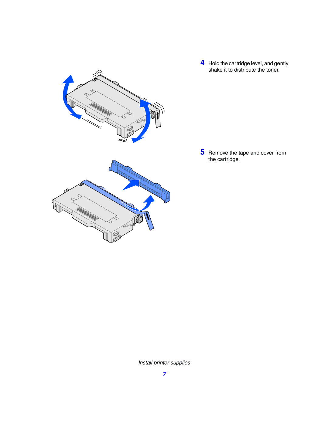 Lexmark 510 setup guide Install printer supplies 