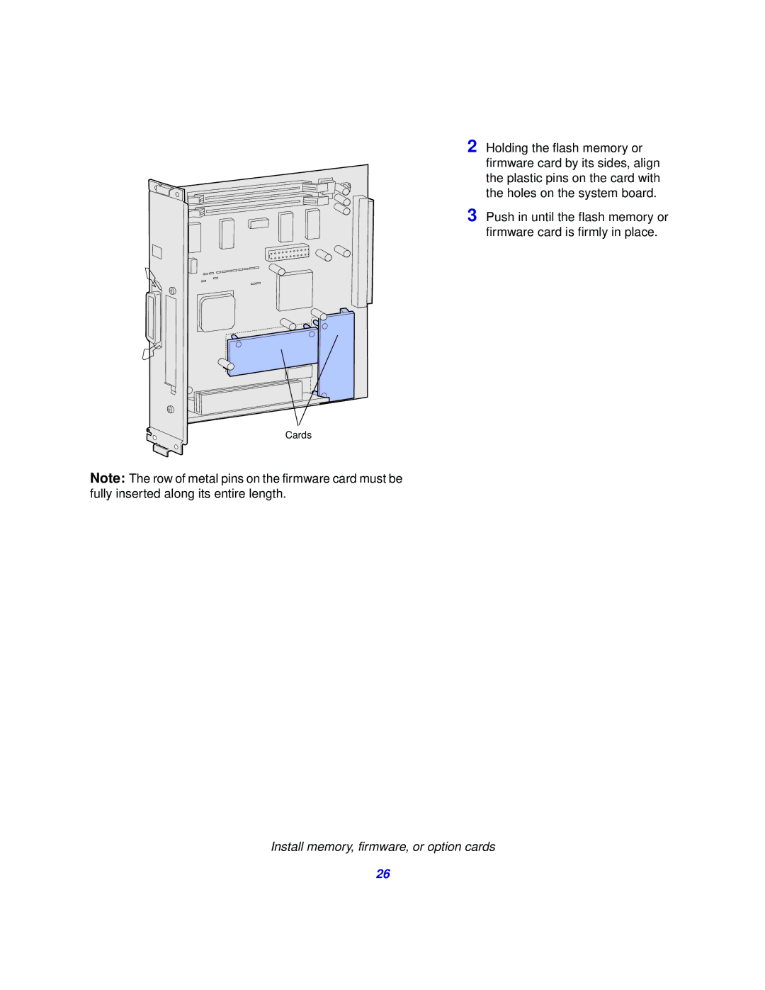 Lexmark 510 setup guide Cards 