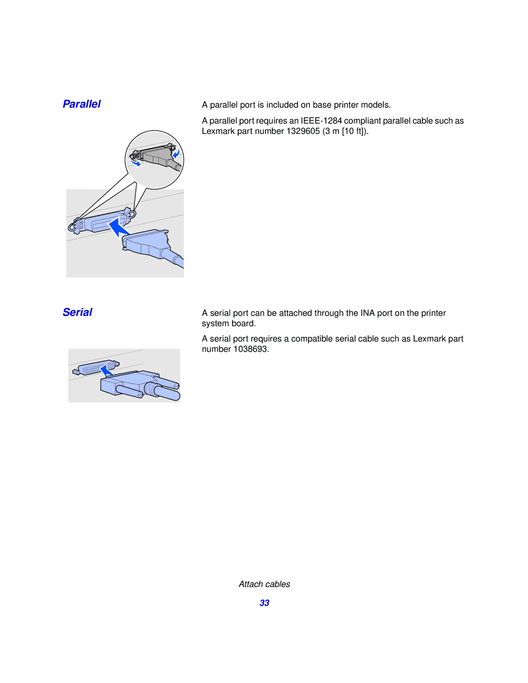 Lexmark 510 setup guide Parallel 