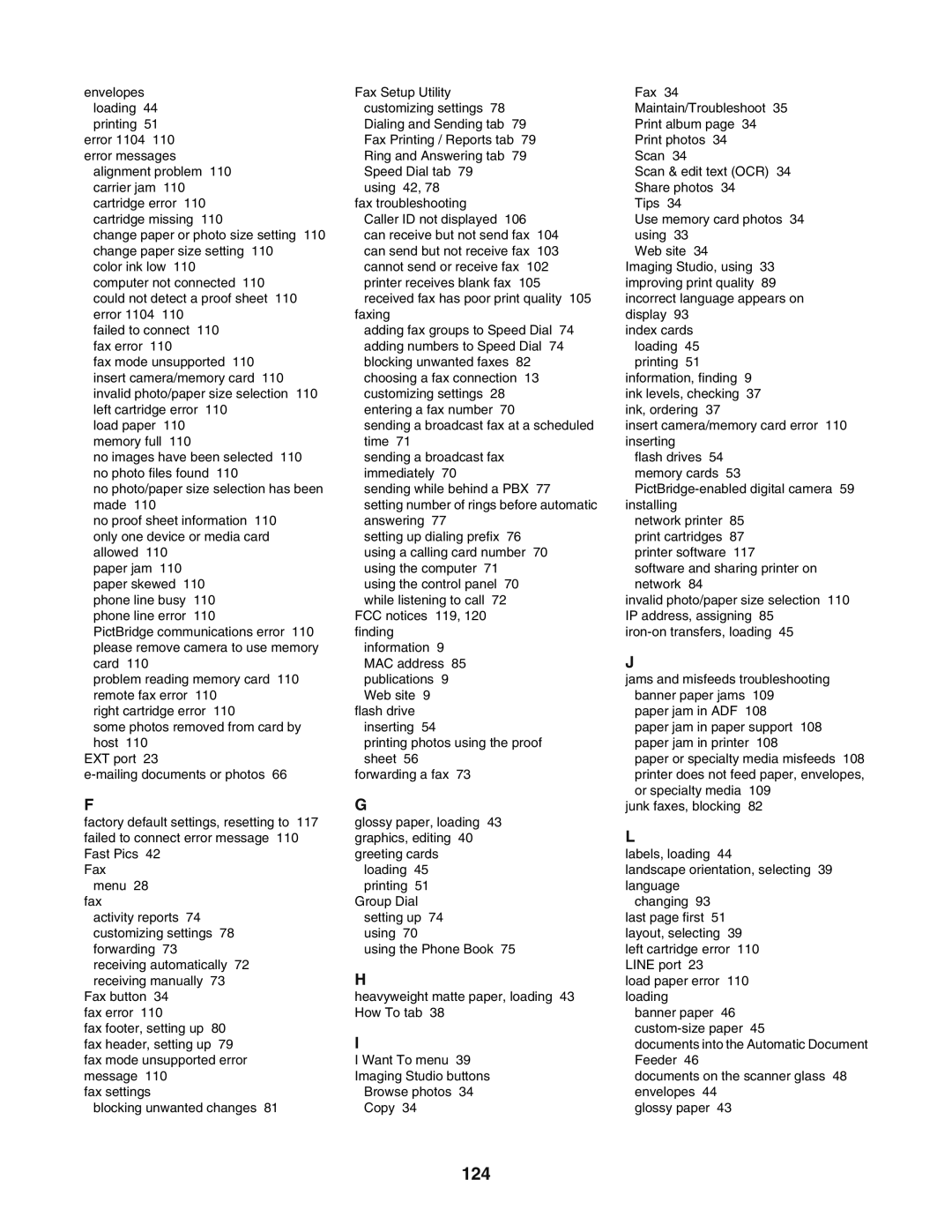 Lexmark 5400 manual 124 