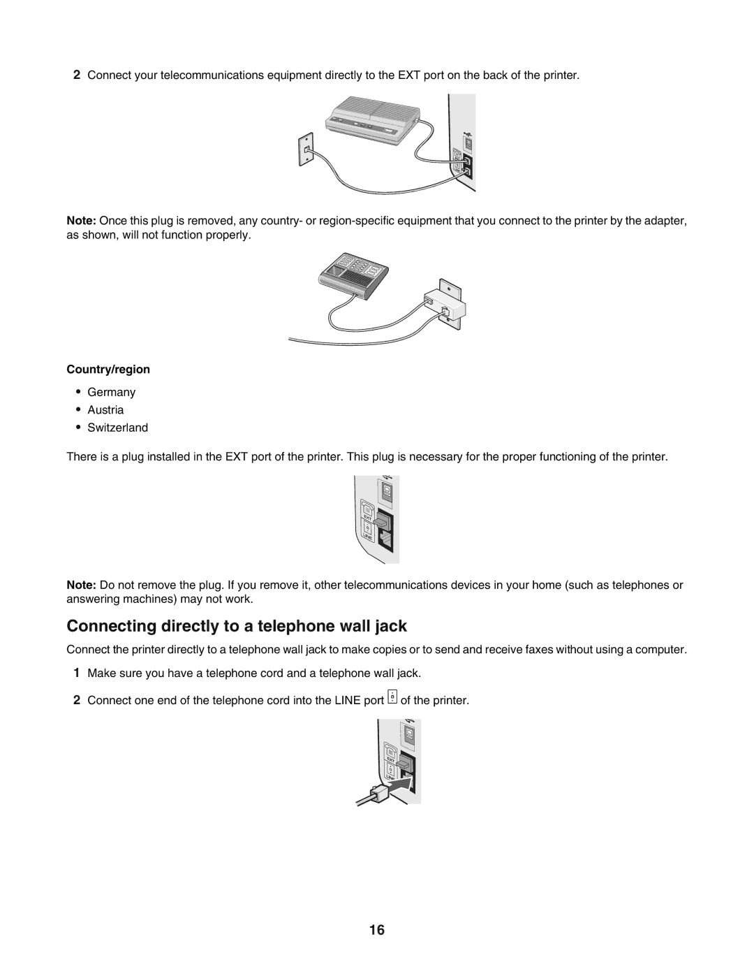 Lexmark 5400 manual Country/region 