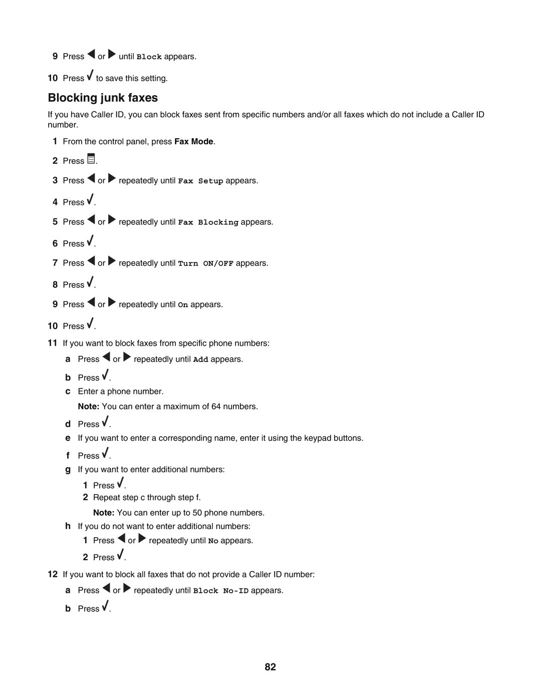 Lexmark 5400 manual Blocking junk faxes 