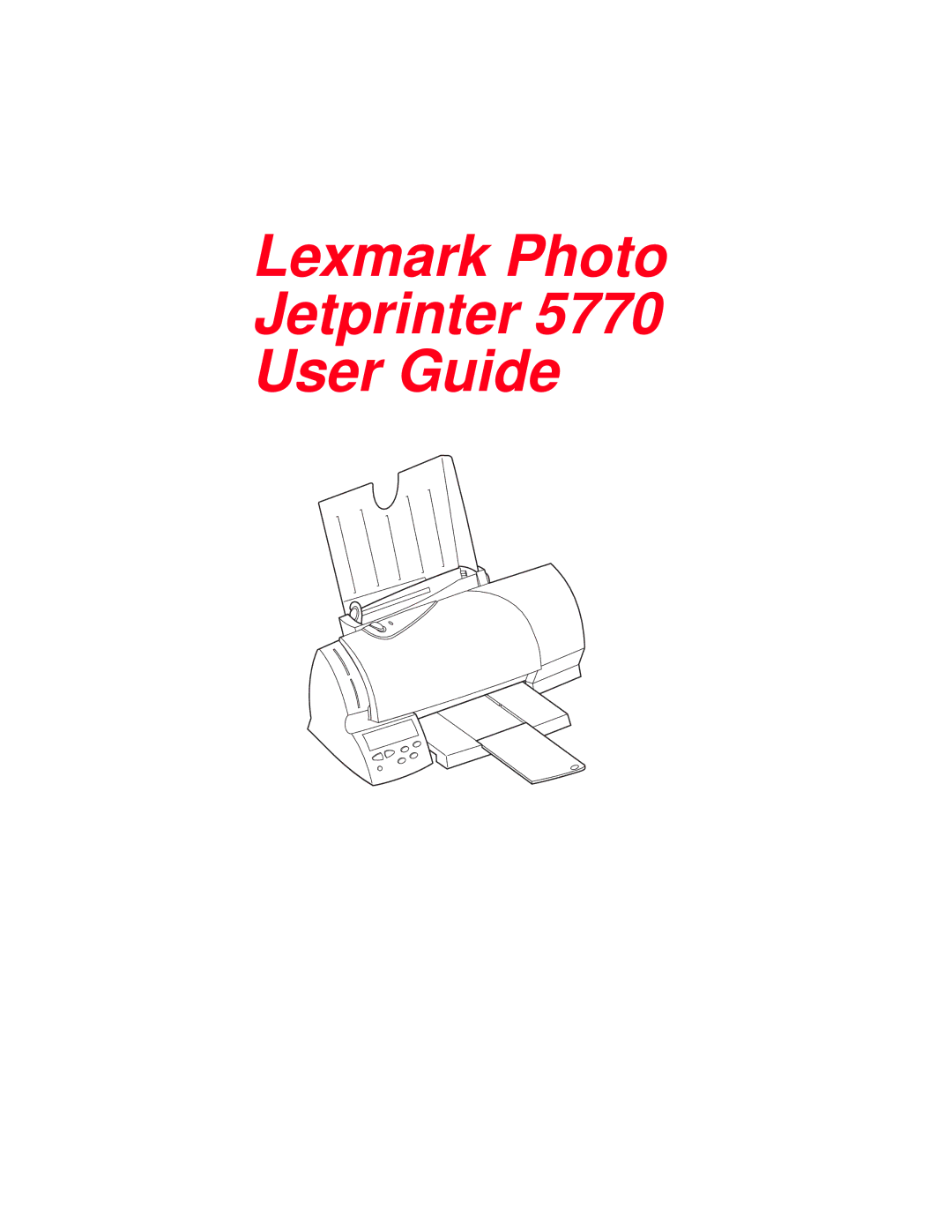 Lexmark 5770 manual Lexmark Photo Jetprinter User Guide 