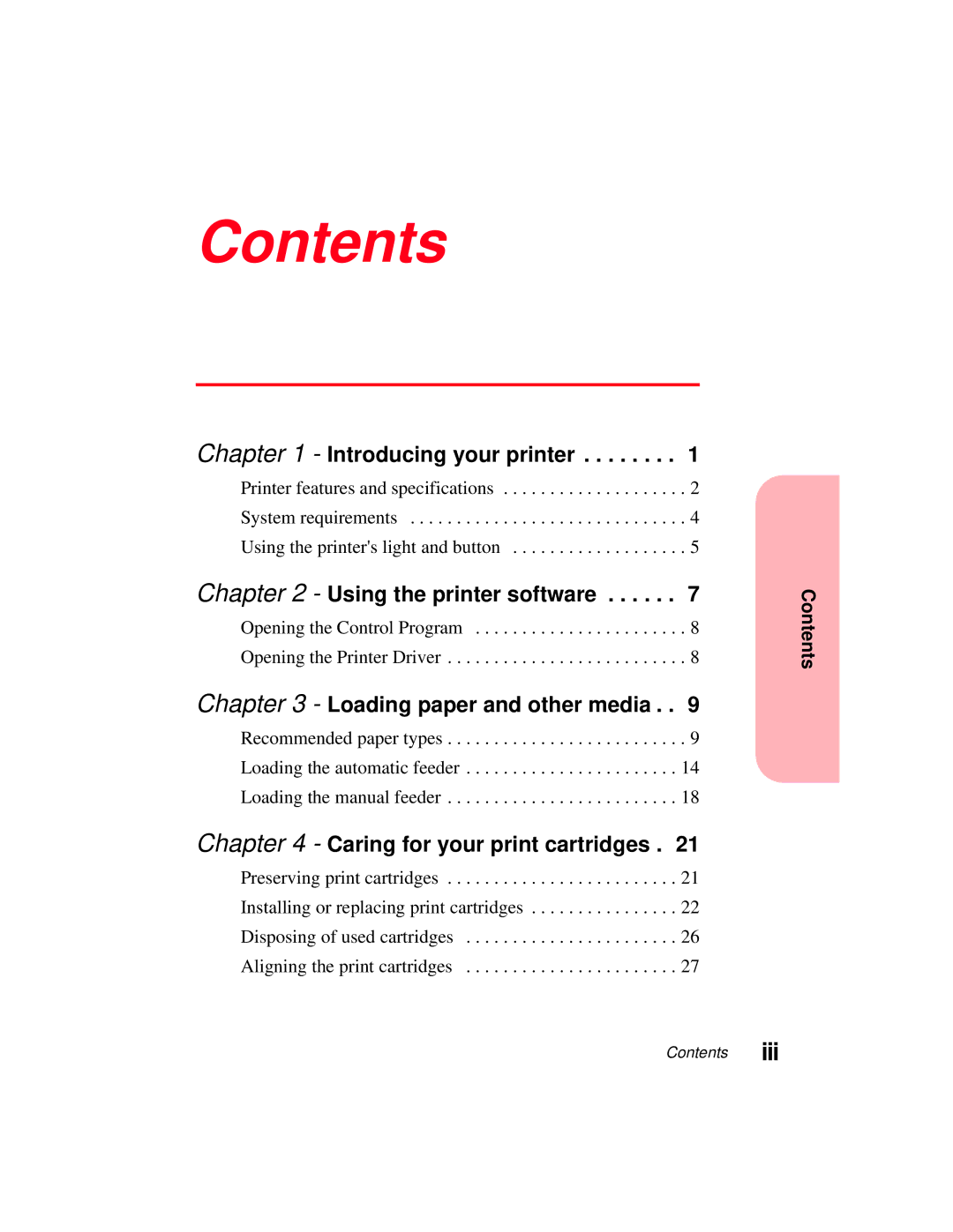 Lexmark 5770 manual Contents 