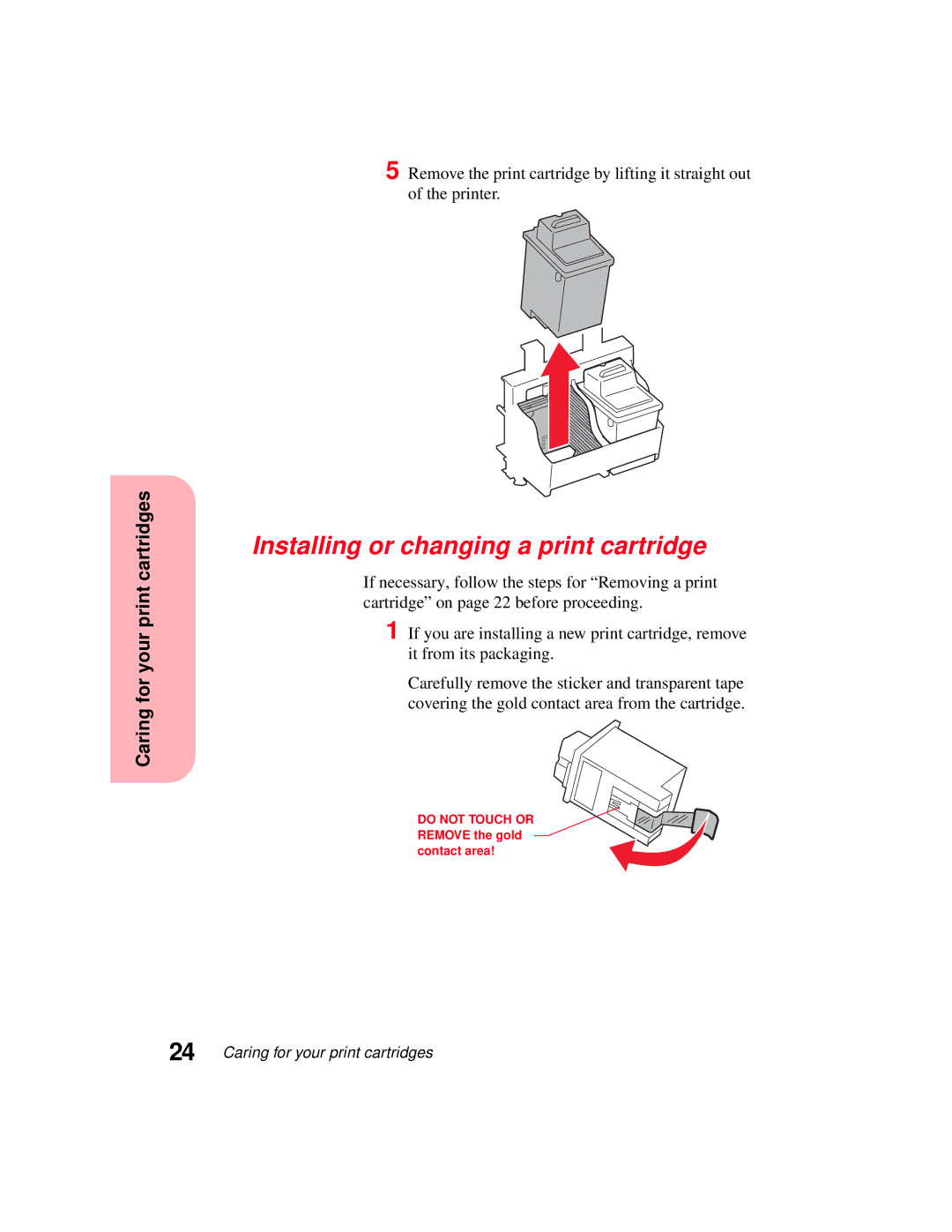 Lexmark 5770 manual Installing or changing a print cartridge 