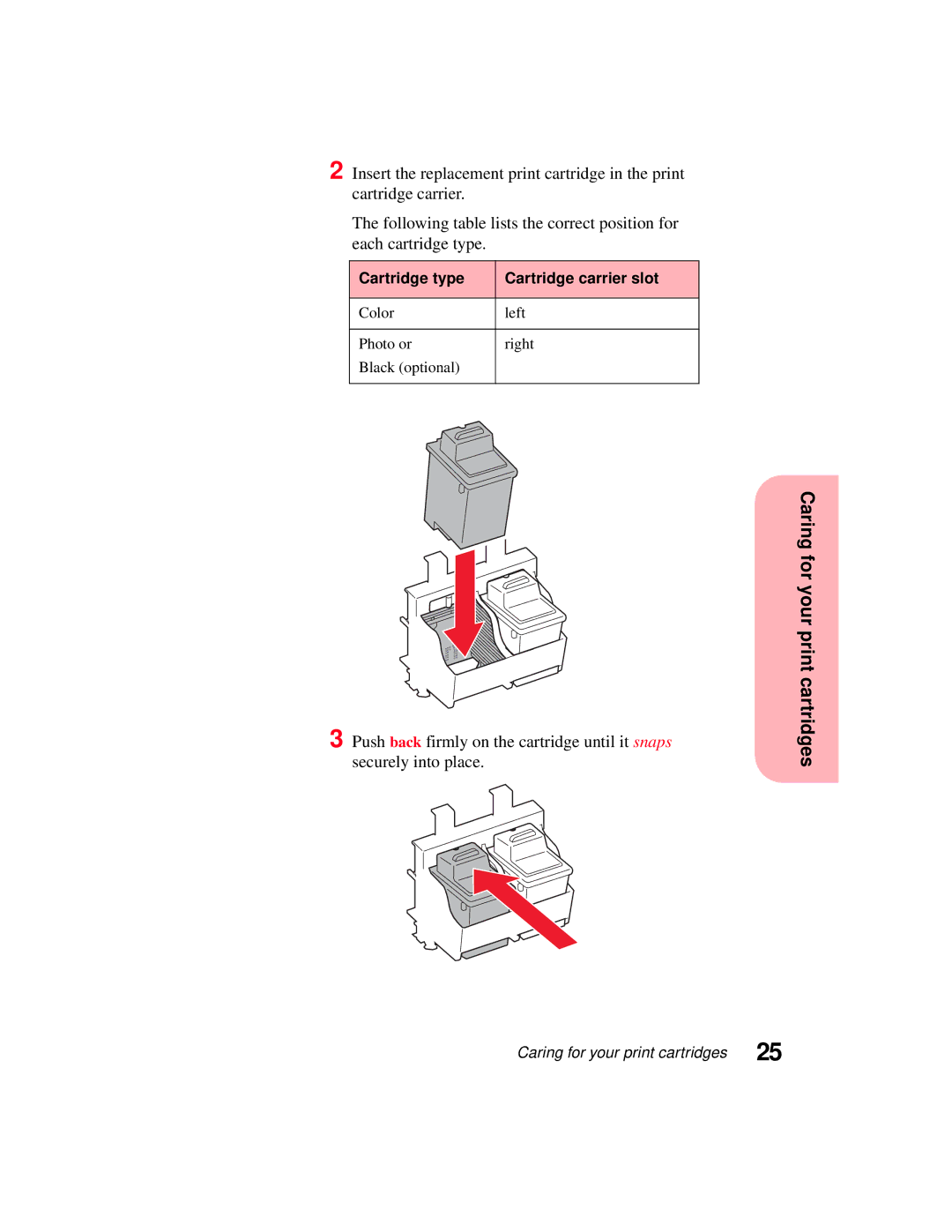 Lexmark 5770 manual Caring for your print cartridges 