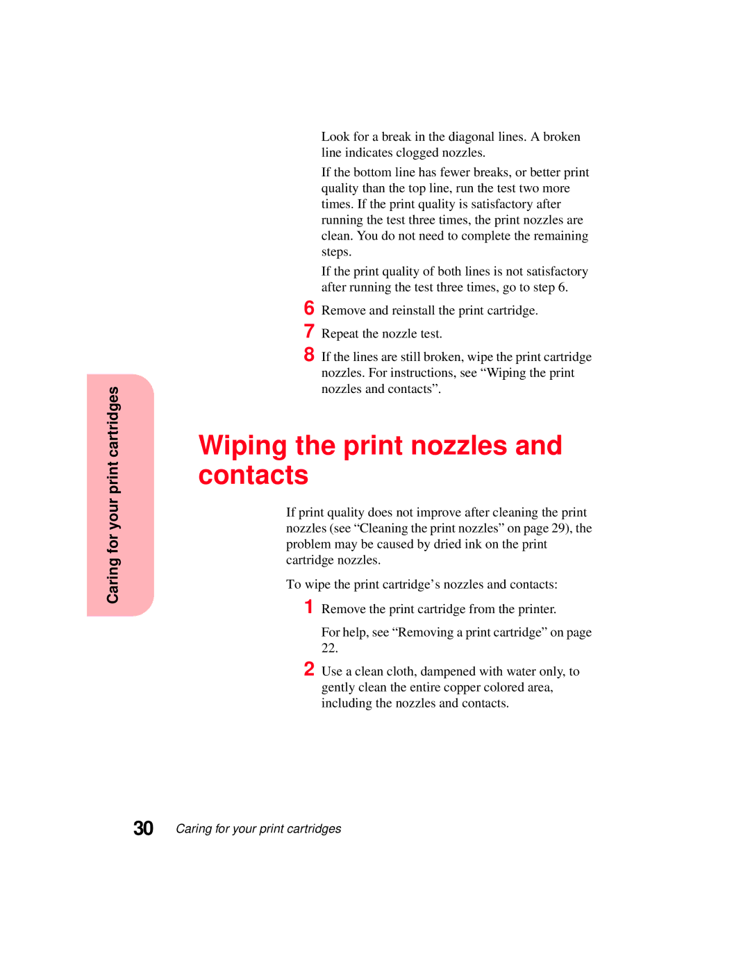 Lexmark 5770 manual Caring for your print cartridges 