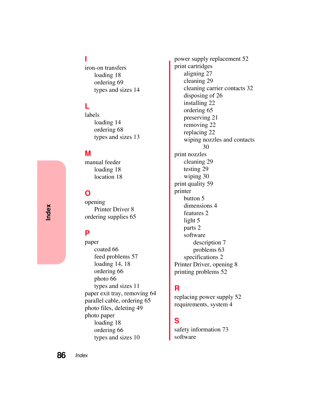 Lexmark 5770 manual Index 