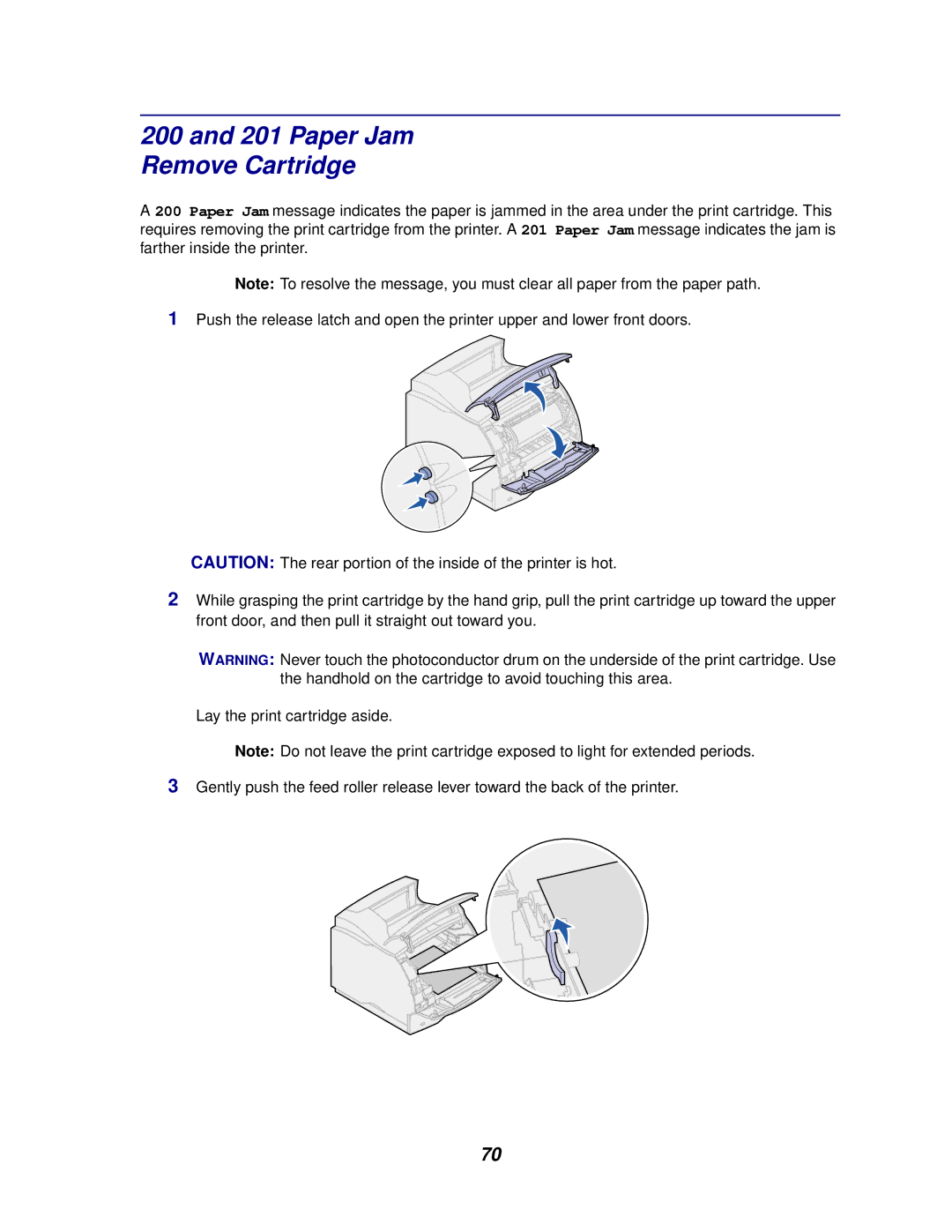 Lexmark 620, 622 manual Paper Jam Remove Cartridge 