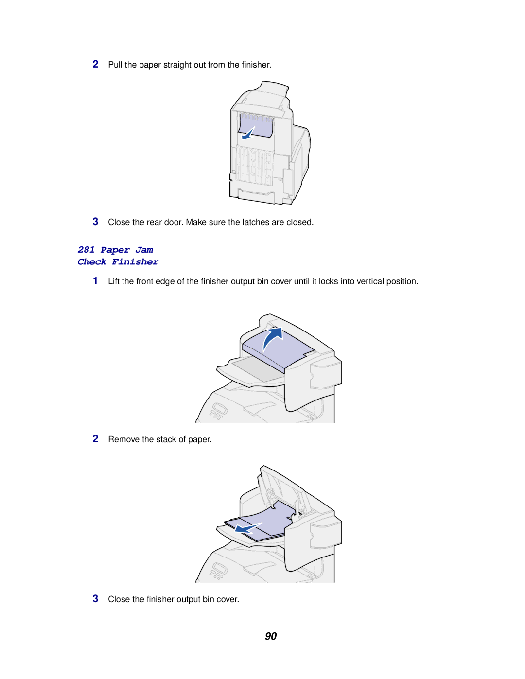 Lexmark 620, 622 manual Paper Jam Check Finisher 