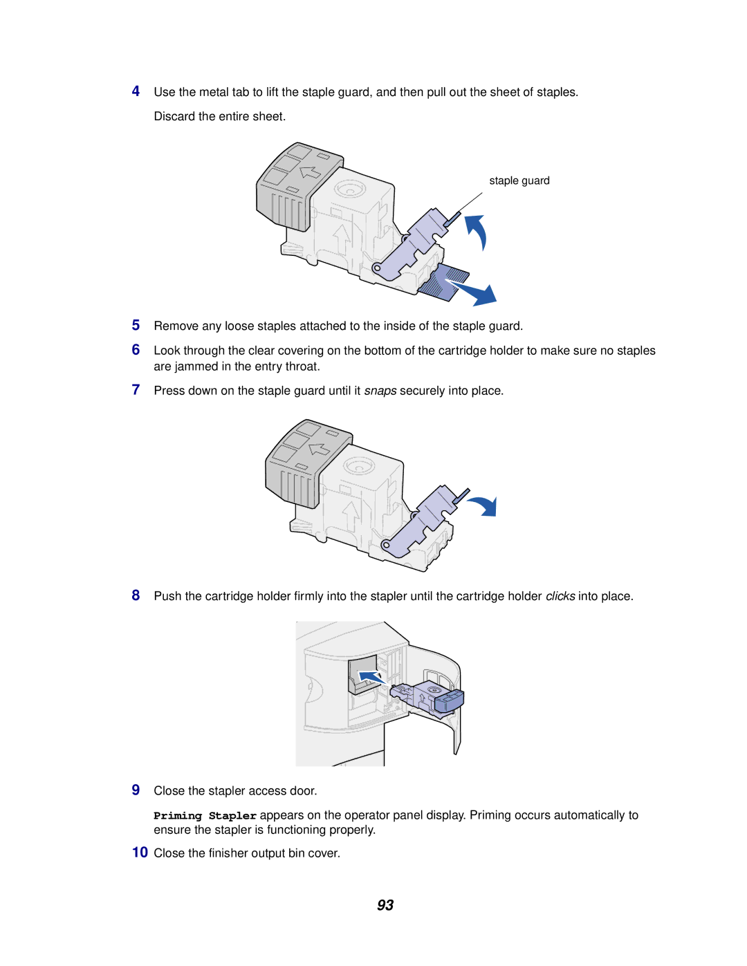 Lexmark 622, 620 manual Staple guard 