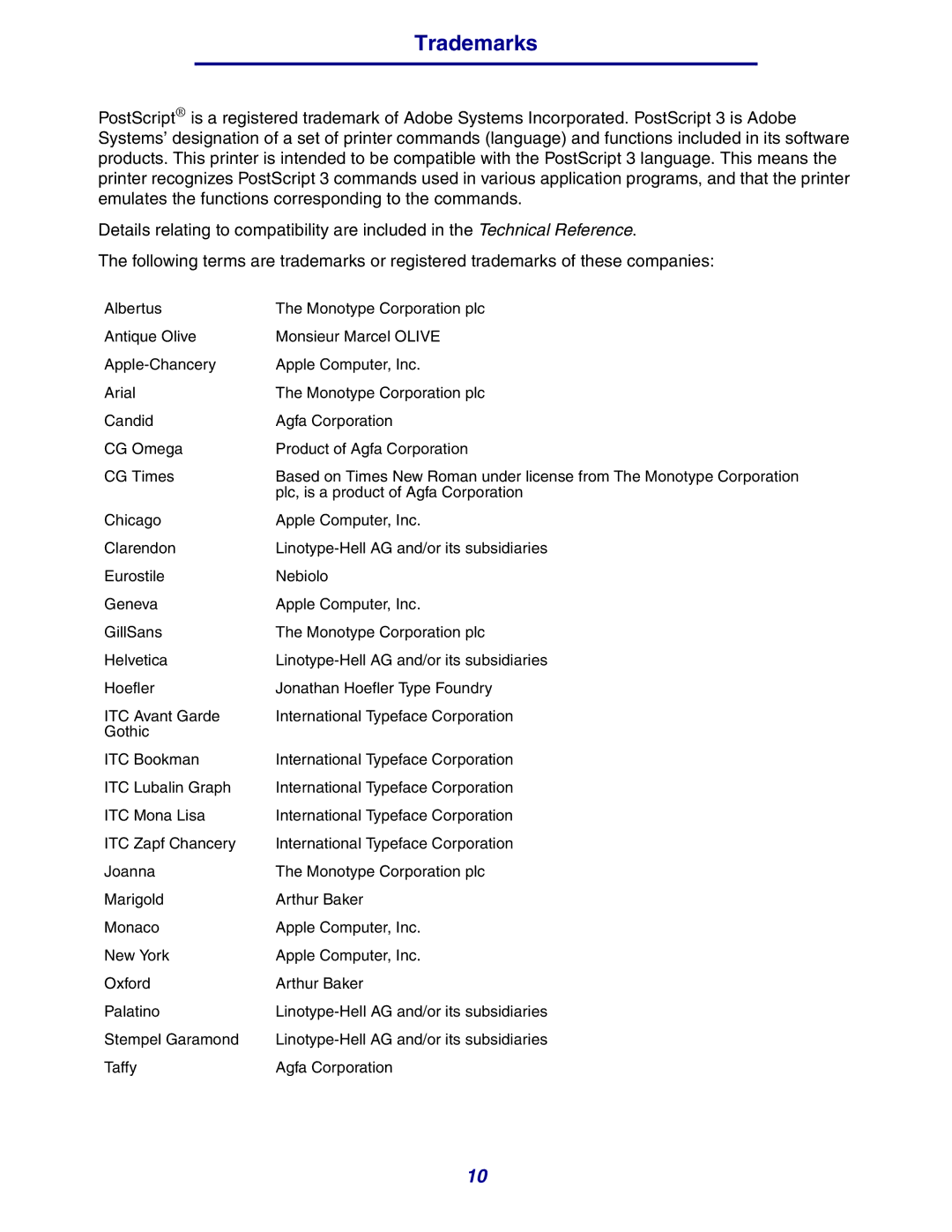 Lexmark 630 manual Trademarks 