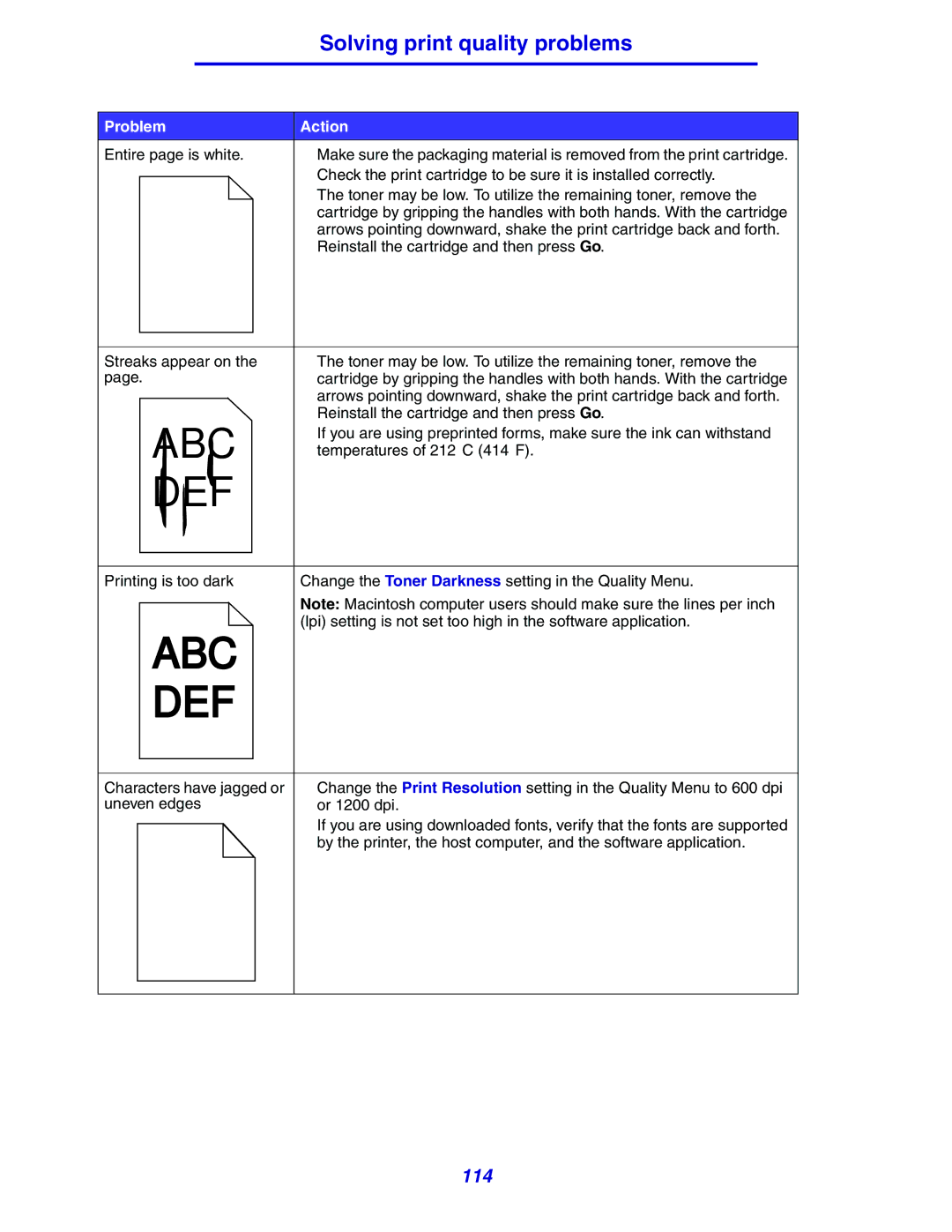 Lexmark 630 manual Abc Def 