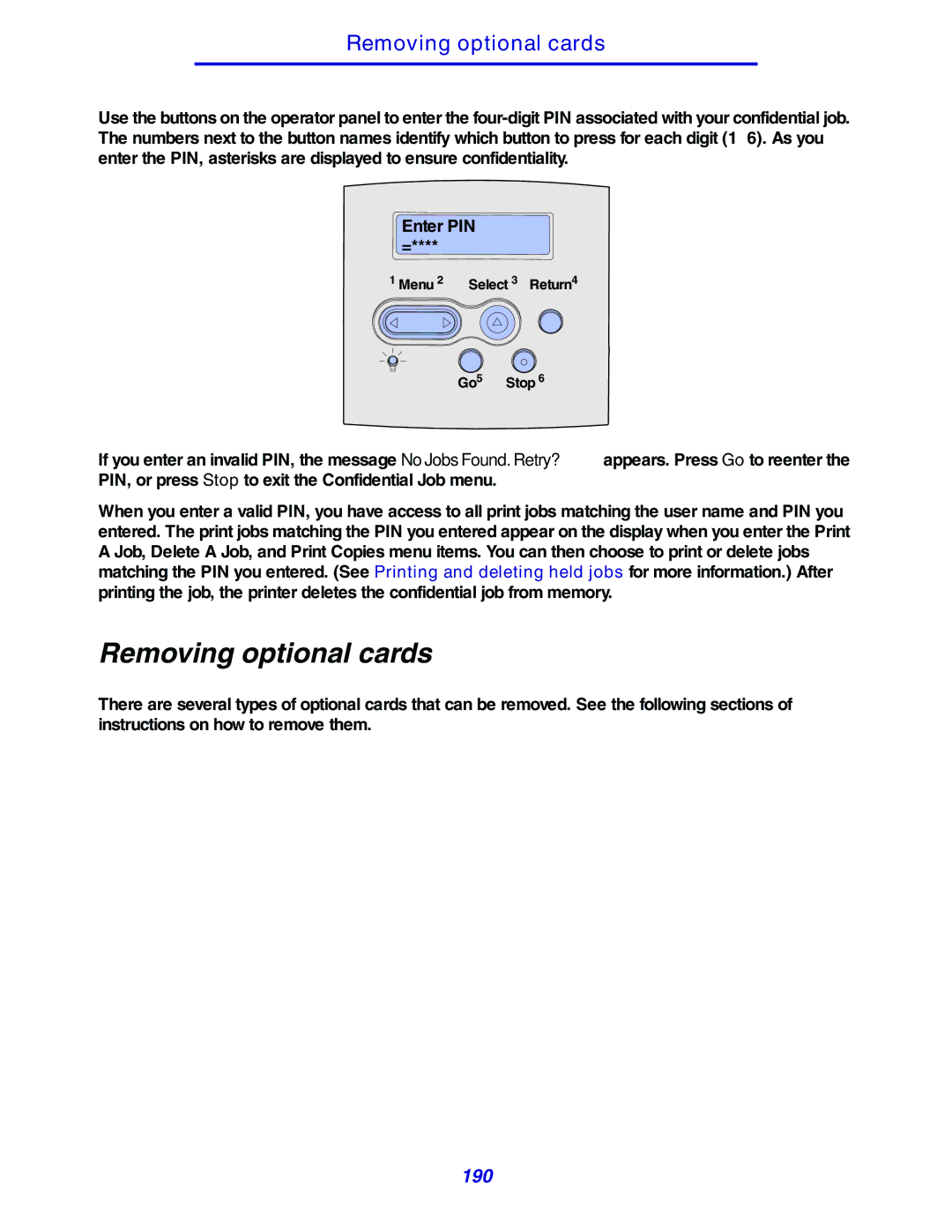 Lexmark 630 manual Removing optional cards 