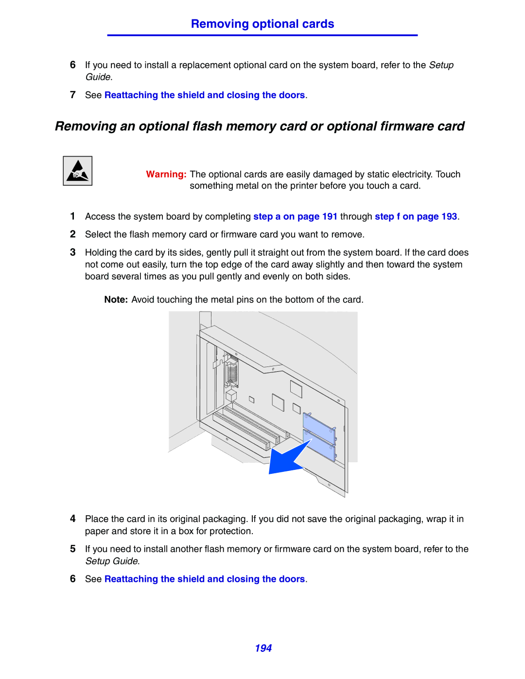 Lexmark 630 manual 194 