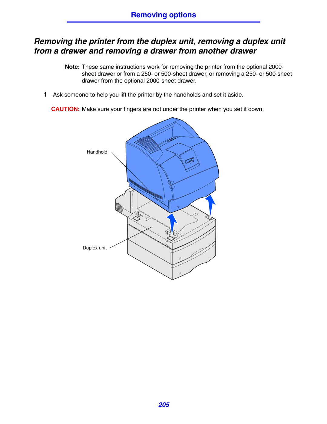 Lexmark 630 manual 205 