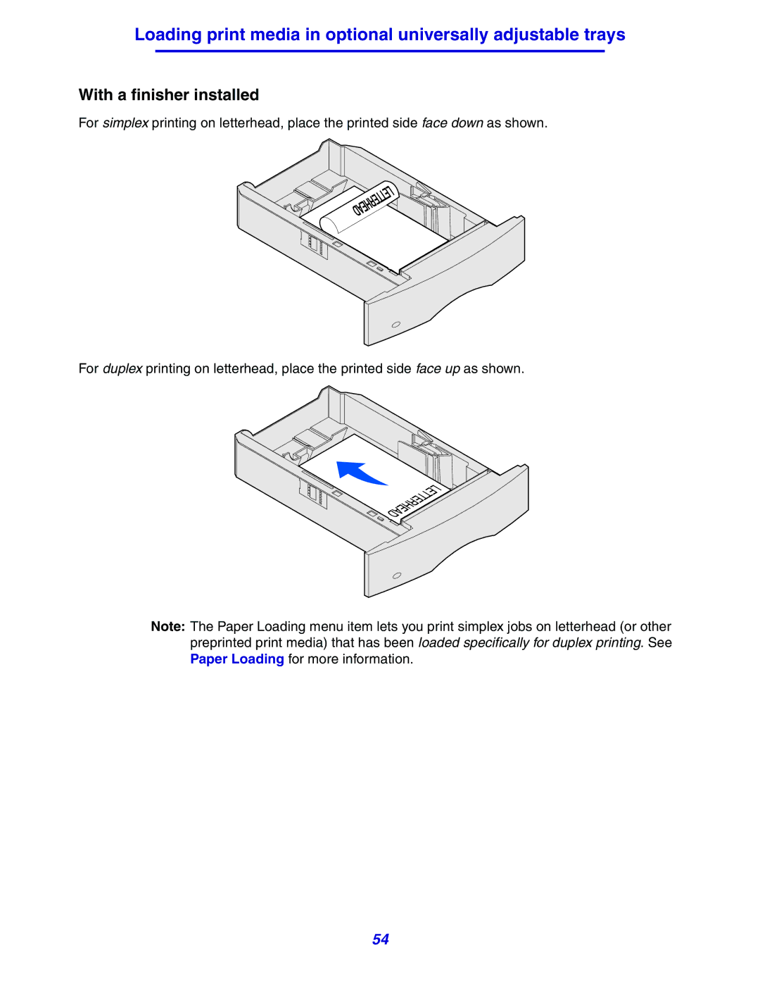 Lexmark 630 manual With a finisher installed 