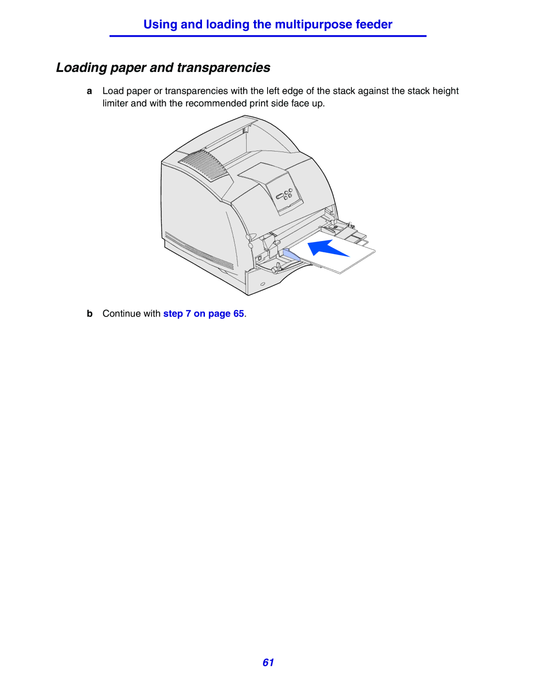 Lexmark 630 manual Loading paper and transparencies 