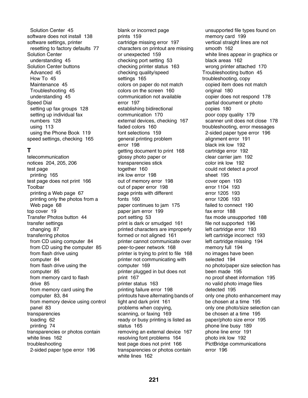 Lexmark 6500 Series manual 221 