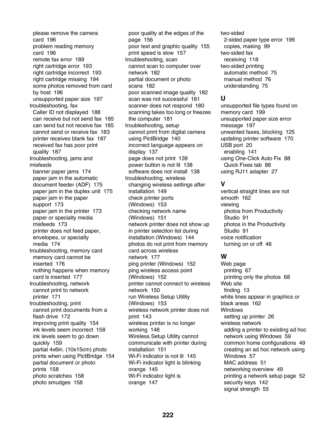 Lexmark 6500 Series manual 222 