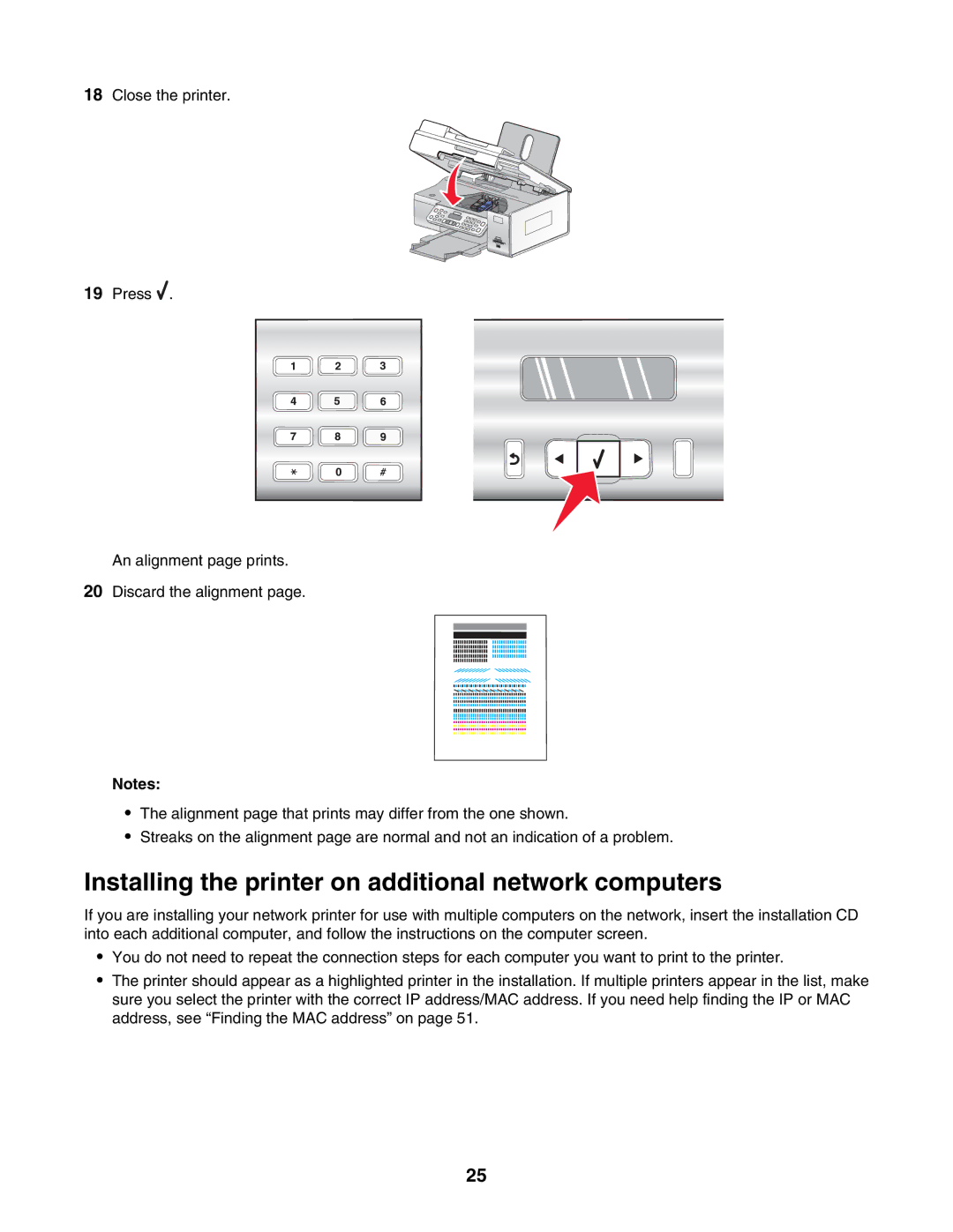 Lexmark 6500 Series manual Installing the printer on additional network computers 