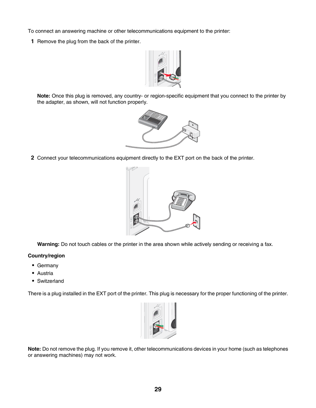 Lexmark 6500 Series manual Country/region 