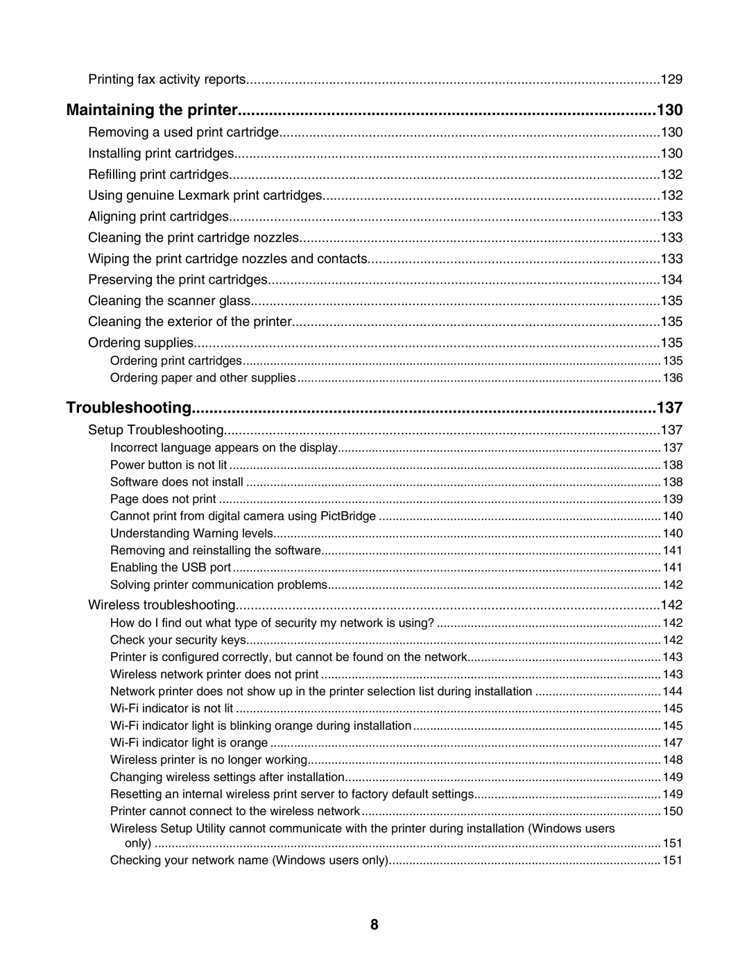 Lexmark 6500 Series manual Maintaining the printer, Troubleshooting 