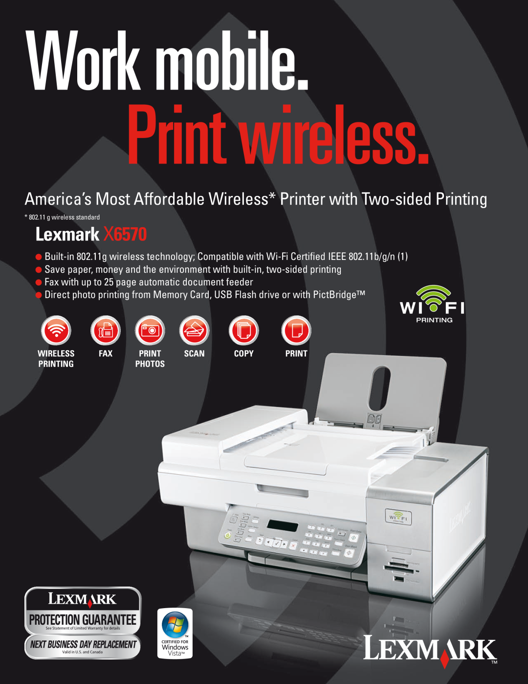 Lexmark 6570 warranty Work mobile. Print wireless, Lexmark, Protection Guarantee 