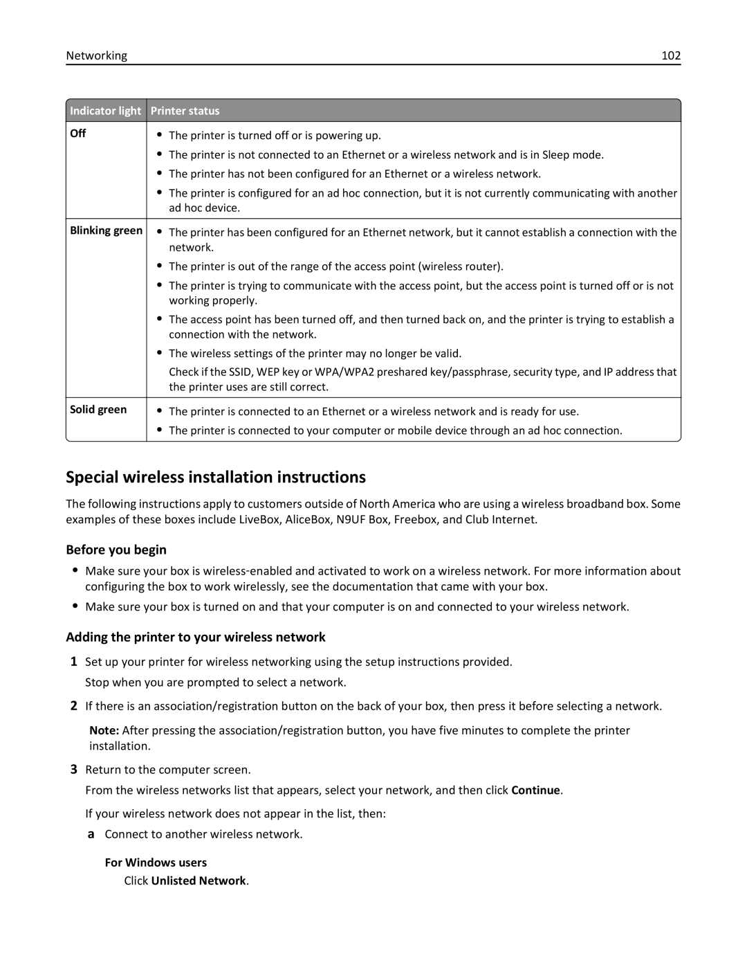 Lexmark 701, 70E Special wireless installation instructions, Before you begin, Adding the printer to your wireless network 