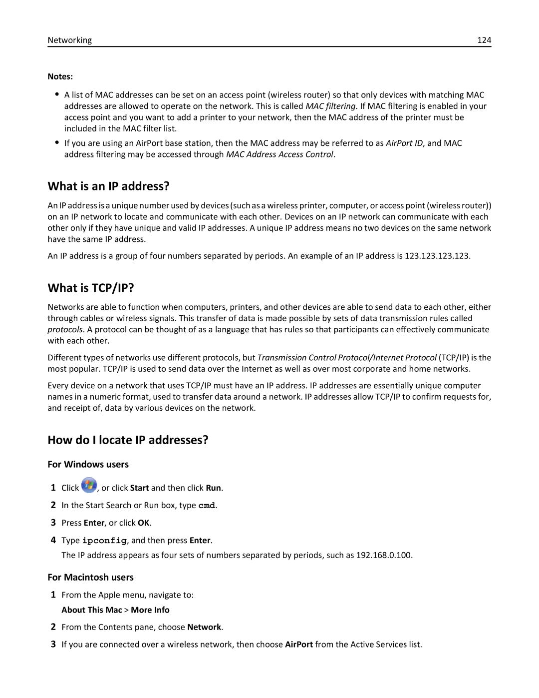 Lexmark 701, 70E manual What is an IP address?, What is TCP/IP?, How do I locate IP addresses? 