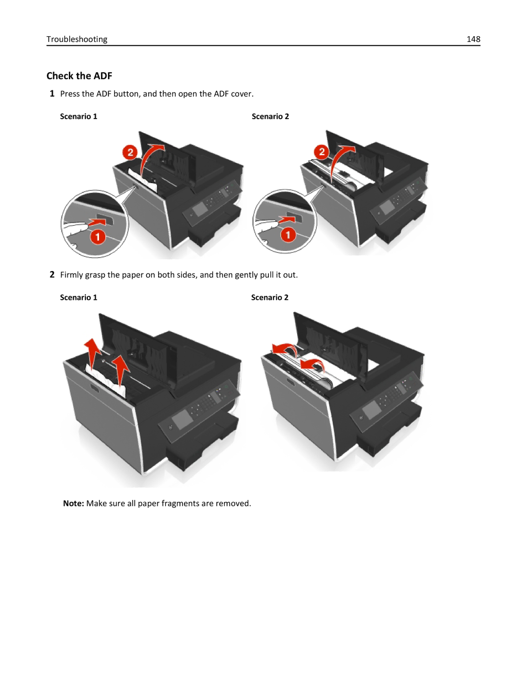 Lexmark 701, 70E manual Check the ADF 