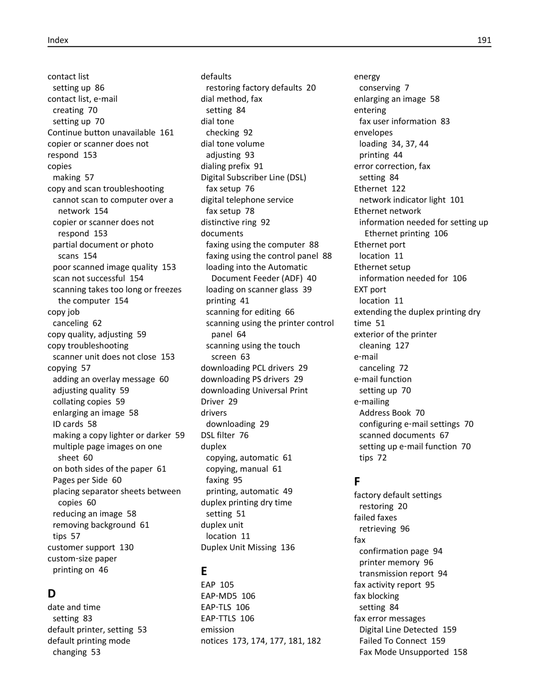 Lexmark 70E, 701 manual Eap‑Tls 