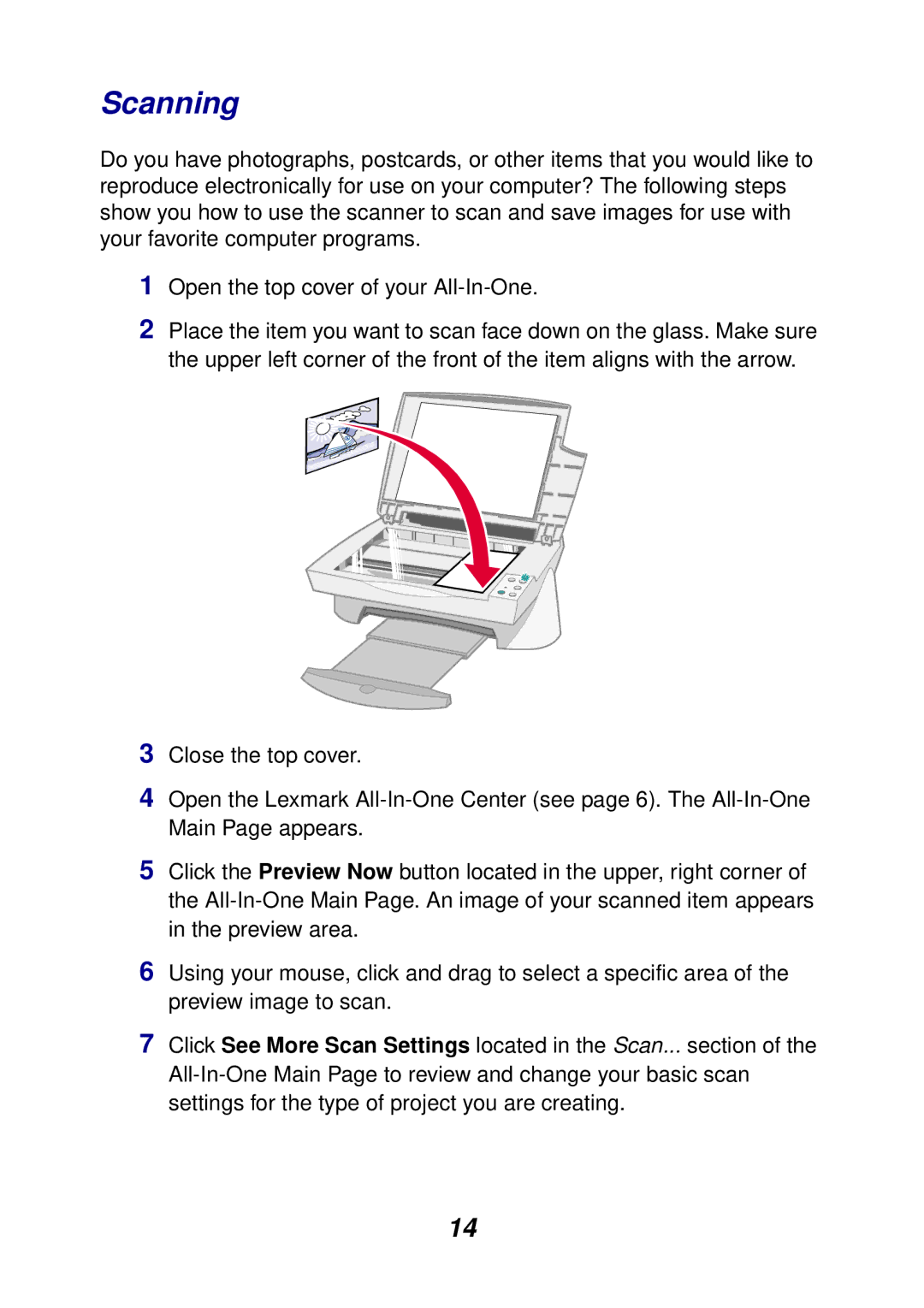 Lexmark 74, 75 manual Scanning 