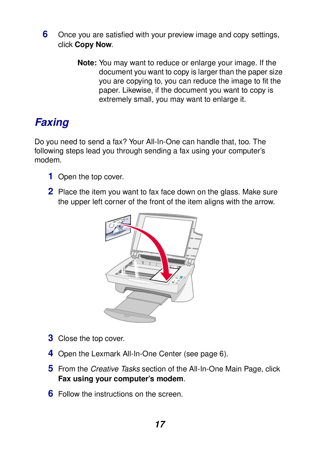 Lexmark 75, 74 manual Faxing 