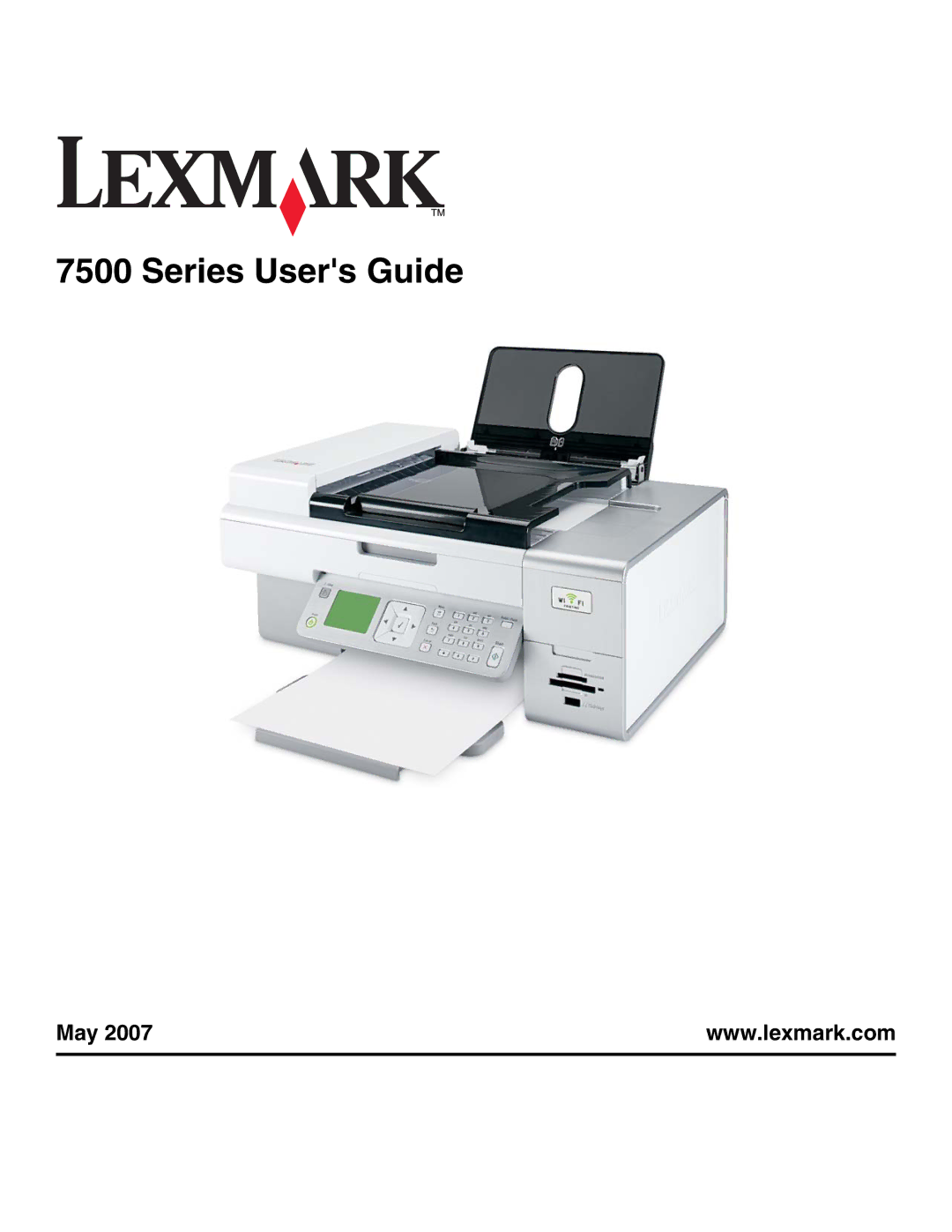 Lexmark 7500 Series manual Series Users Guide, May 