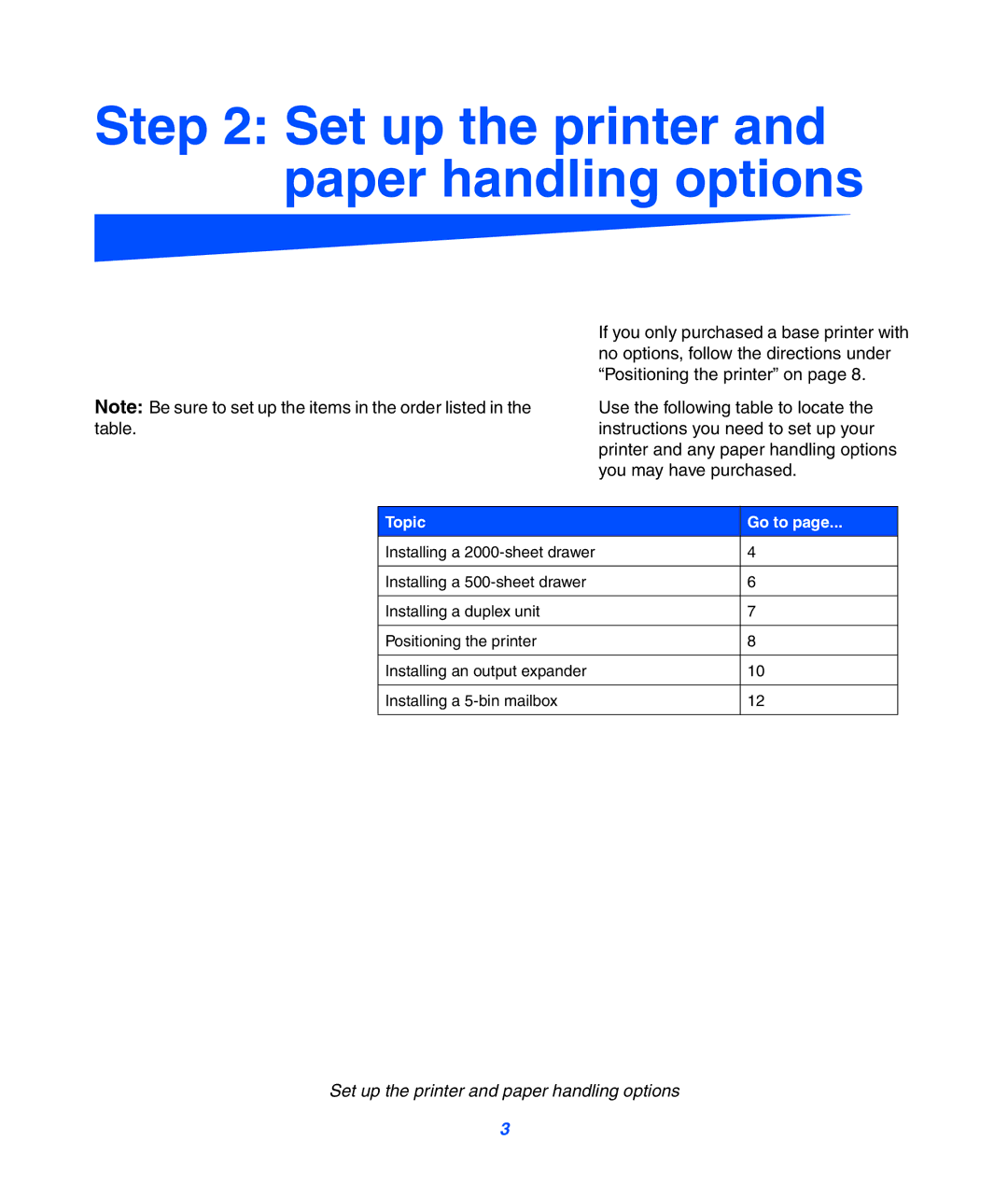 Lexmark 752 setup guide Set up the printer and paper handling options, You may have purchased 