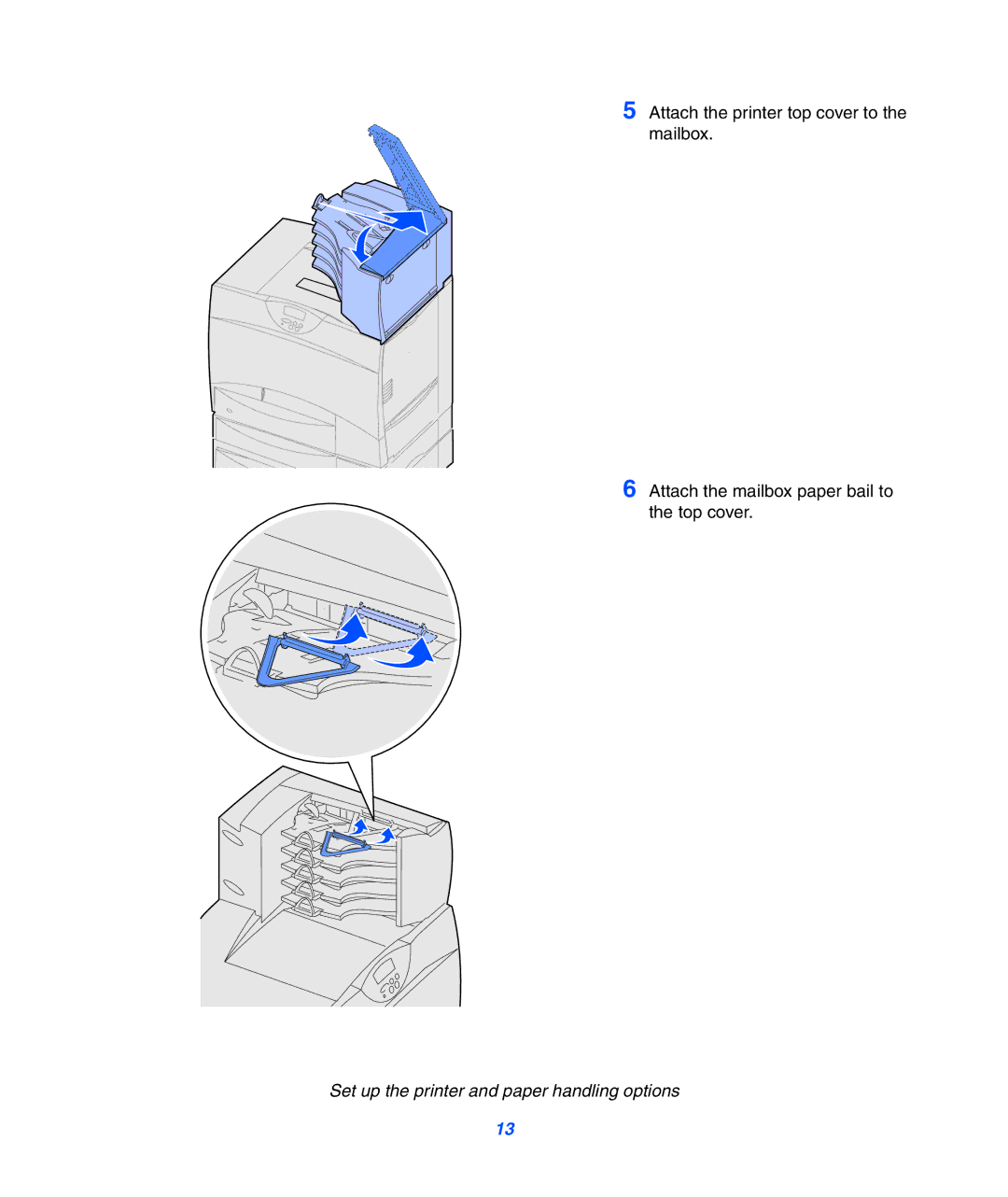 Lexmark 752 setup guide Set up the printer and paper handling options 