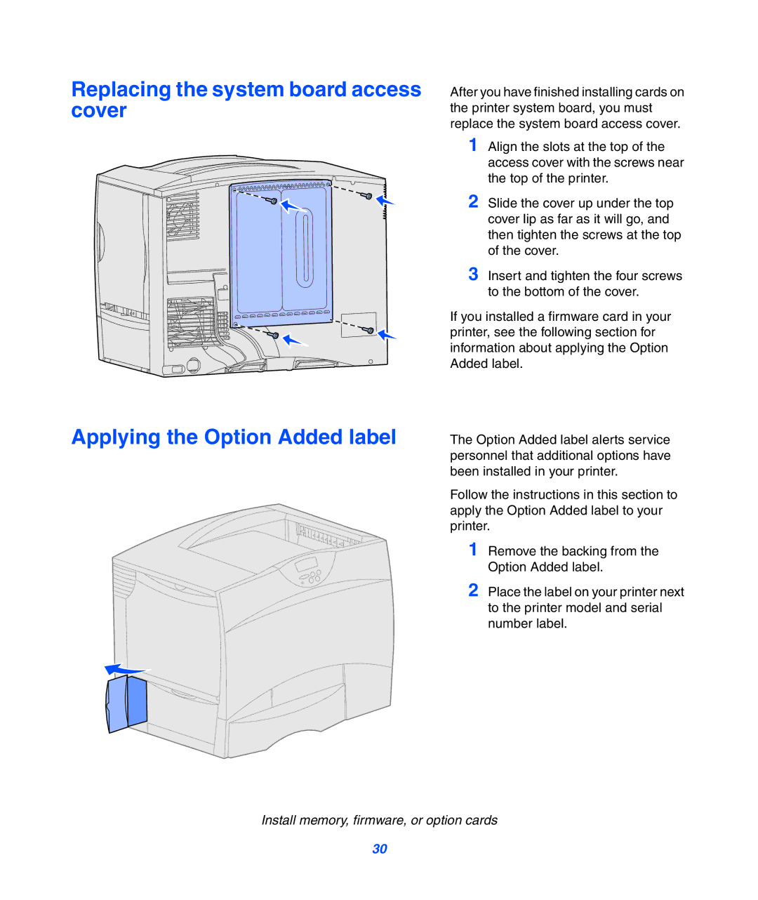 Lexmark 752 setup guide Install memory, firmware, or option cards 