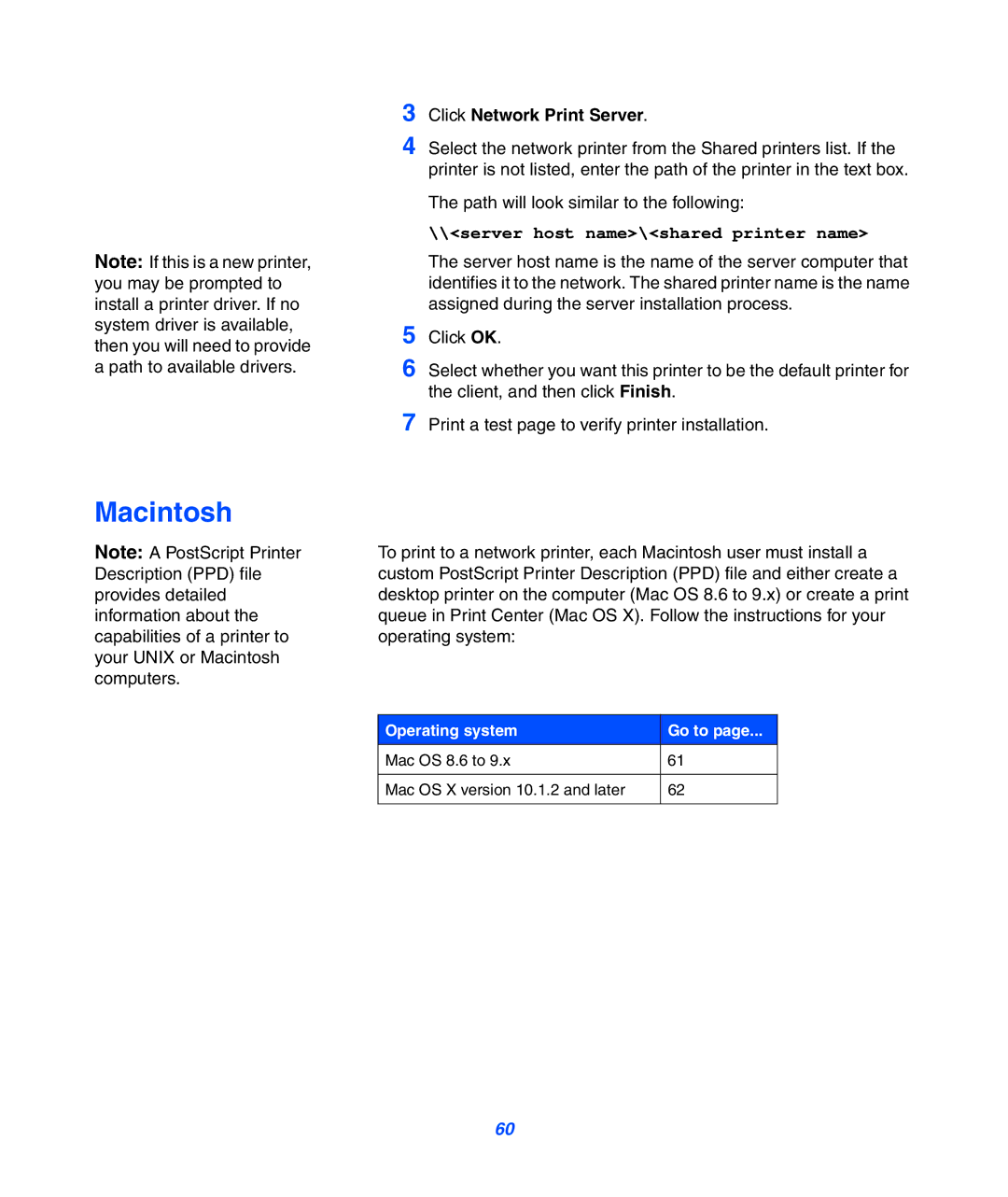 Lexmark 752 setup guide Macintosh 